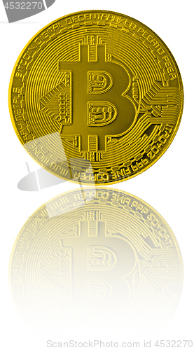 Image of Digital currency Bitcoin isolated on a white background