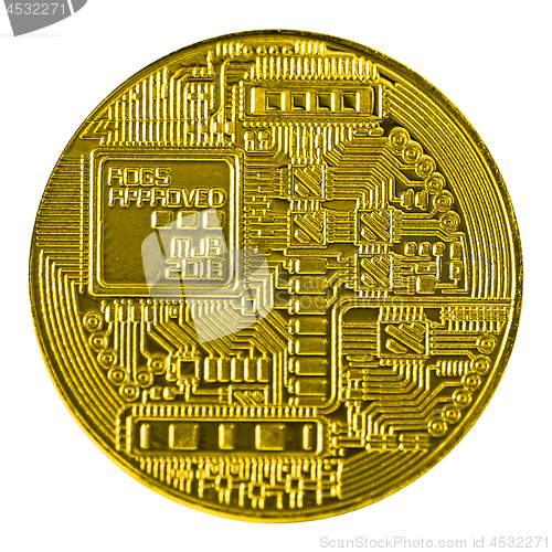 Image of Digital currency Bitcoin isolated on a white background