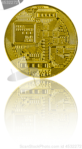 Image of Digital currency Bitcoin isolated on a white background