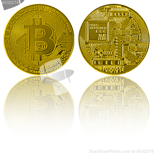 Image of Digital currency Bitcoin isolated on a white background