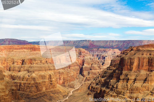 Image of aerial view of grand canyon from helicopter