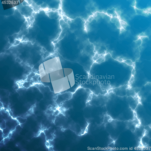 Image of The water surface of the sea, river or ocean. Vector illustratio