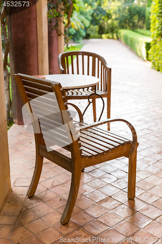 Image of Cozy sitting area in mediterranean garden