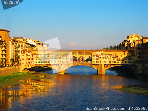 Image of Ponte Vecchio in Florence, Italy                             