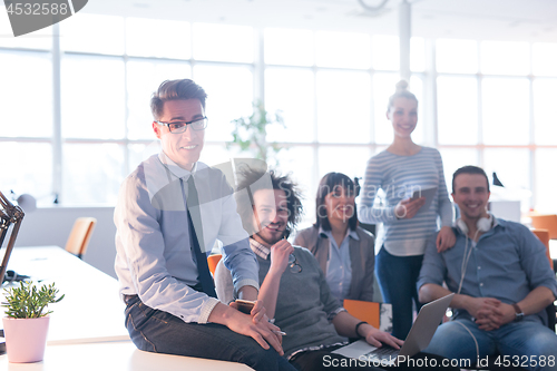 Image of Portrait of a business team At A Meeting