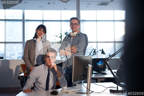 Image of Portrait of a business team At A Meeting