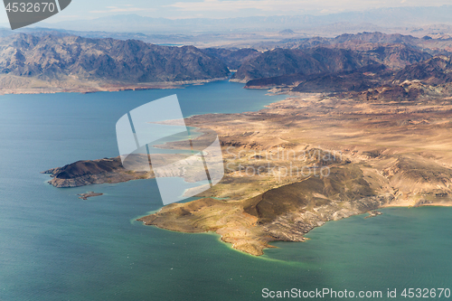 Image of aerial view of grand canyon and lake mead