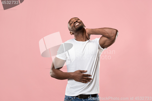 Image of The happy businessman standing and smiling