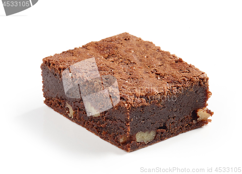 Image of chocolate brownie cake with nuts