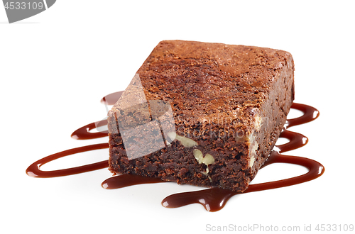 Image of piece of chocolate brownie cake