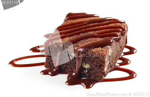 Image of piece of brownie cake