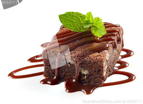 Image of piece of chocolate brownie cake