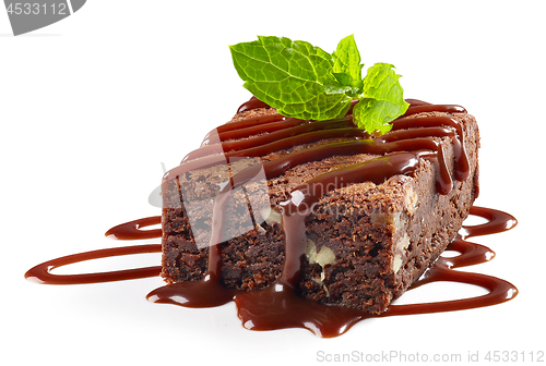 Image of piece of chocolate brownie cake