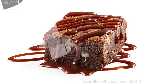 Image of piece of chocolate cake brownie