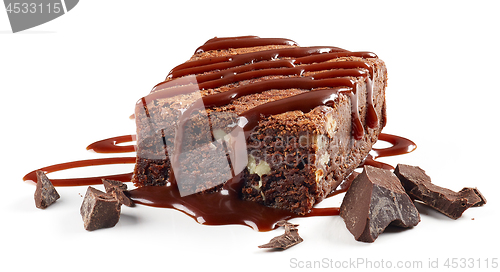 Image of piece of chocolate cake brownie