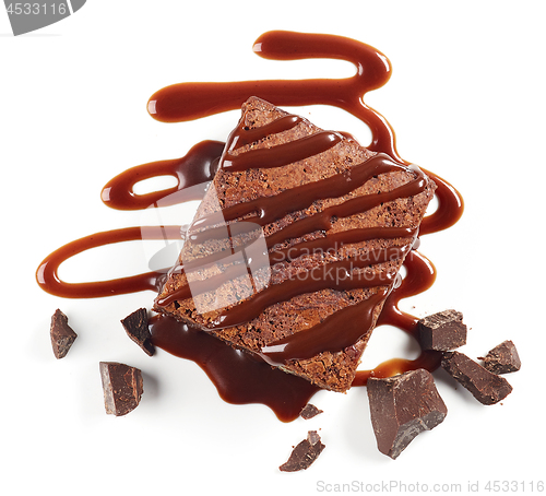 Image of piece of chocolate brownie cake