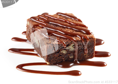 Image of piece of chocolate brownie cake