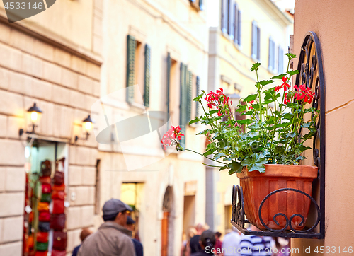 Image of Street view of Montepulciano city, Italy