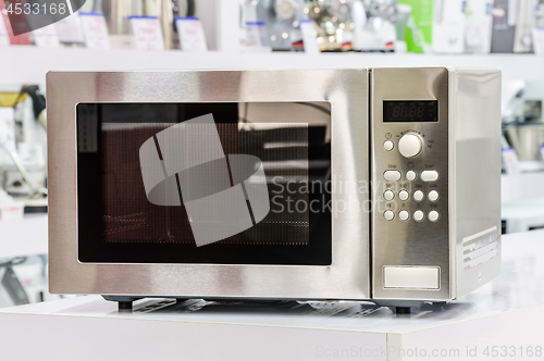 Image of microwave oven in retail store