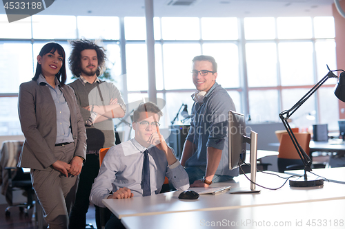 Image of Portrait of a business team At A Meeting