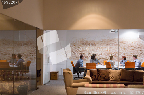 Image of Business Team At A Meeting at modern office building