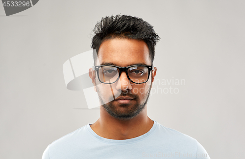 Image of indian man or student in eyeglasses