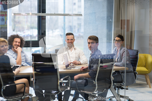 Image of Startup Business Team At A Meeting at modern office building