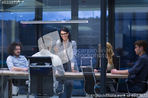 Image of Startup Business Team At A Meeting at modern office building