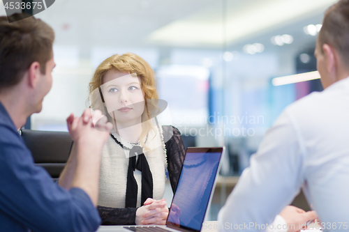 Image of Startup Business Team At A Meeting at modern office building