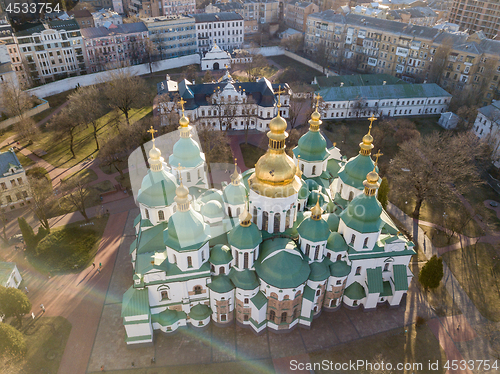 Image of sunny day over ancient St. Sophia Cathedral in Kiev, Ukraine