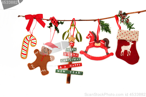 Image of Hanging Christmas Decorations