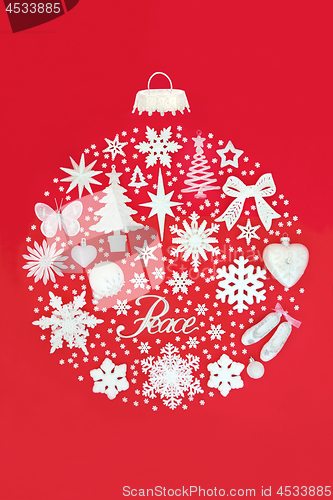 Image of Abstract Christmas Peace Bauble