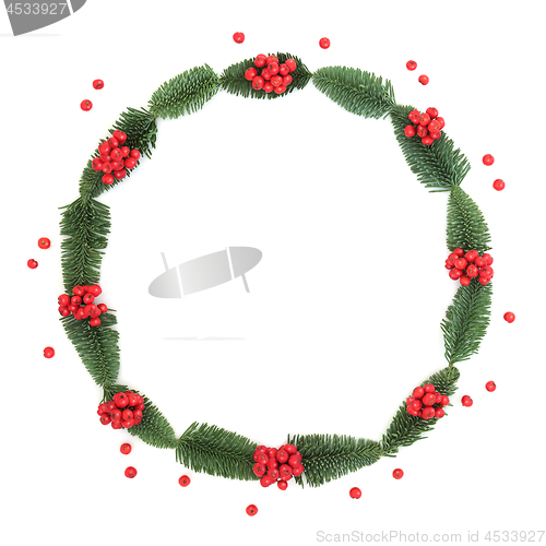 Image of Holly Berry and Fir Wreath