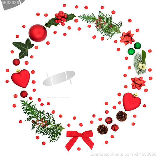 Image of Christmas Wreath with Holly Berries