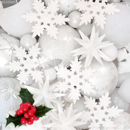 Image of Christmas Decorations and Holly