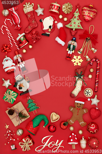 Image of Christmas Joy Background Border