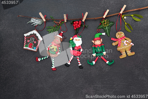 Image of Hanging Christmas Tree Decorations