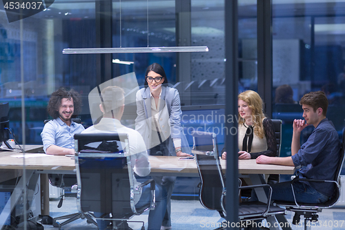 Image of Startup Business Team At A Meeting at modern office building