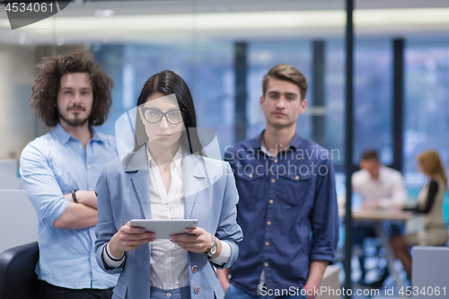 Image of Portrait of a startup business team At A Meeting