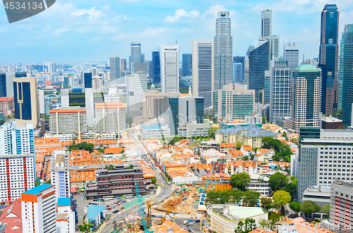 Image of Chinatown and Downotwn of Singapore