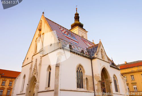 Image of St. Mark Church. Zagreb, Croatia