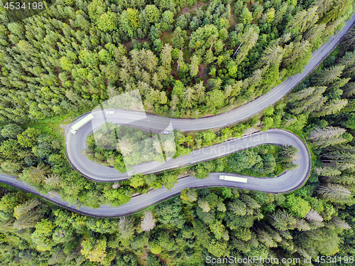 Image of Winding mountain pass road