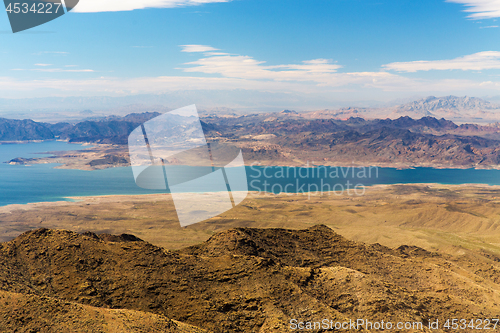 Image of aerial view of grand canyon and lake mead