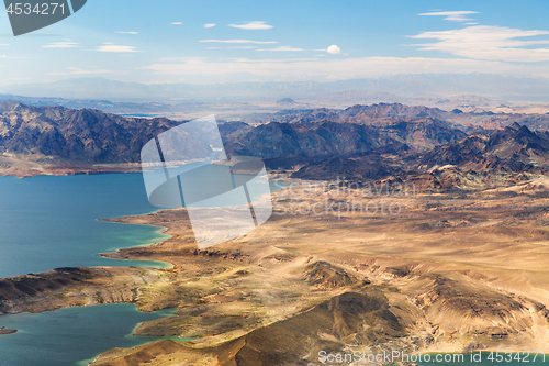 Image of aerial view of grand canyon and lake mead