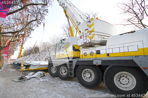 Image of Crane Truck Lifting