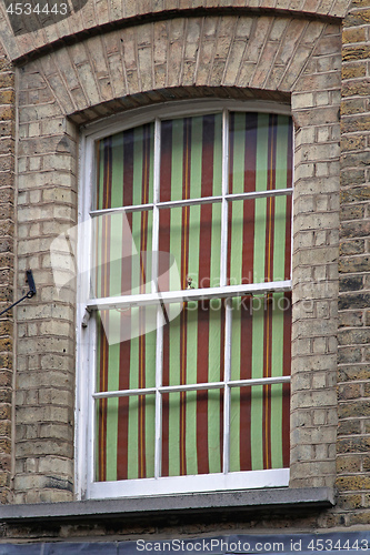 Image of Striped Curtains Window