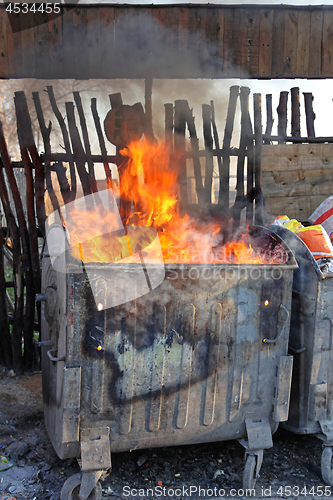 Image of Burning Dumpster