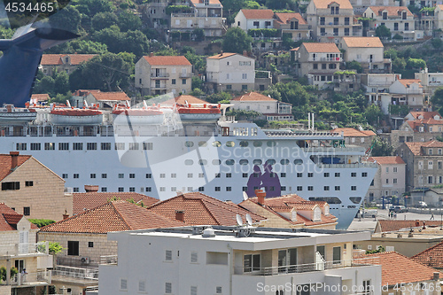 Image of Cruise Ship in City