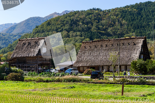 Image of Japanese old wooden house in Shirakawa