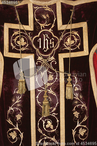 Image of Golden embroidered church vestments